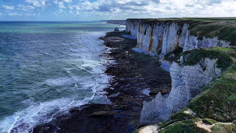 The beautiful cliffs of Etretat in Normandy