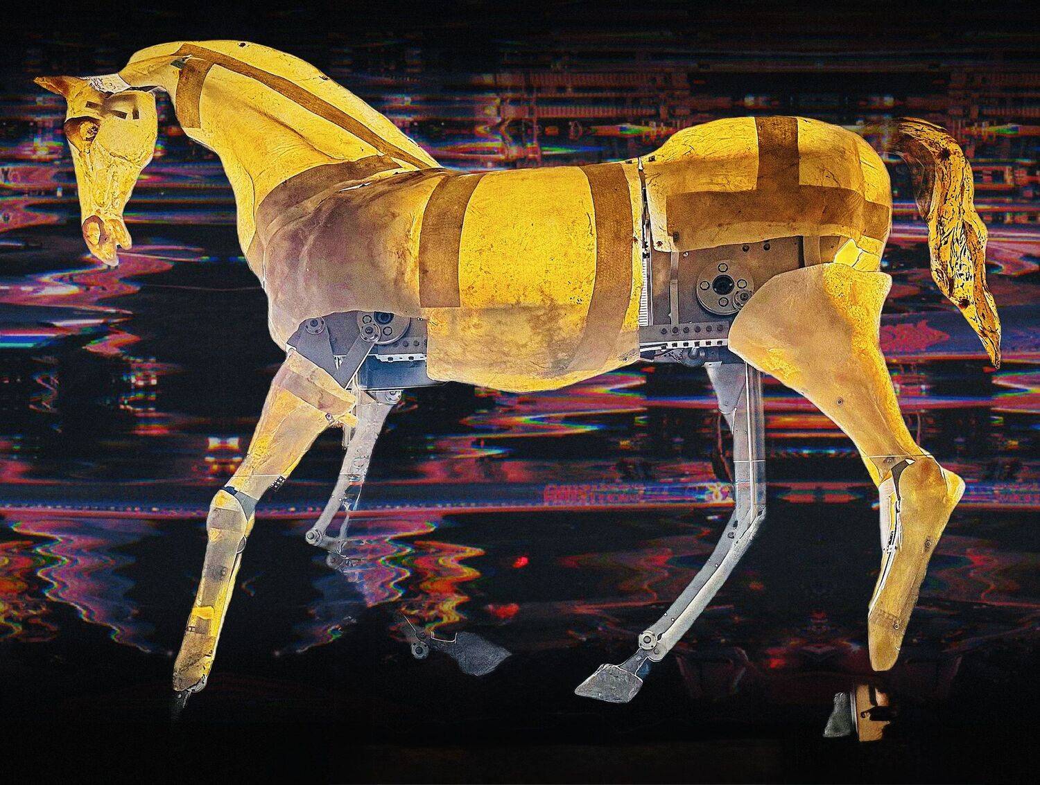 The revisited automaton Horse sculpture