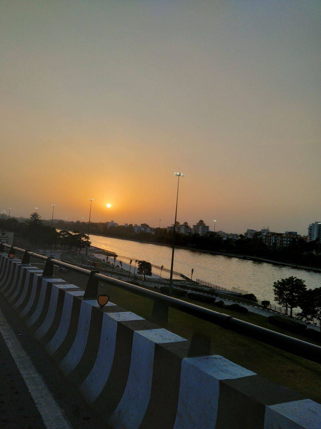 The dusk in the city