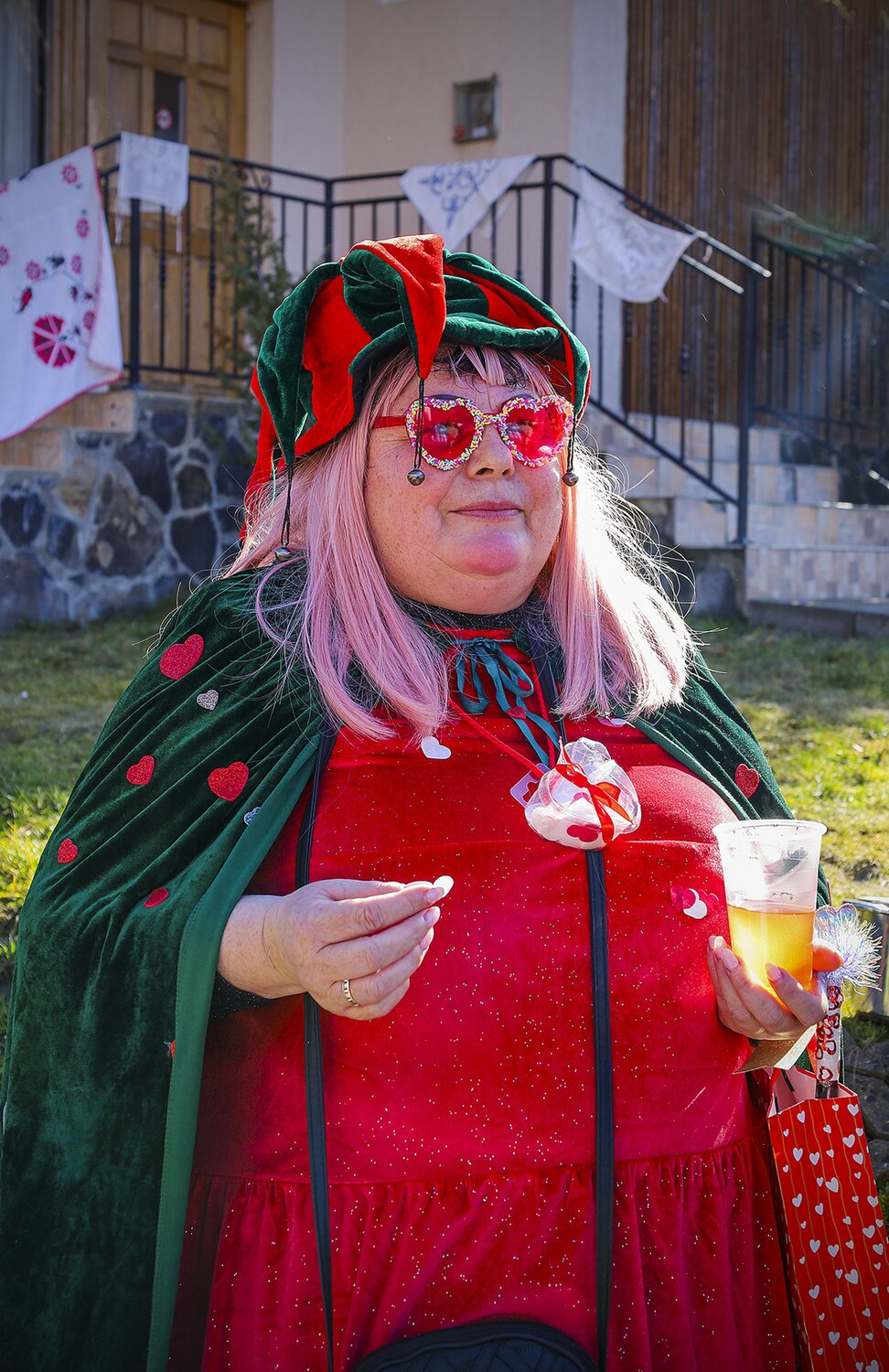 The good fairy is handing out little hearts