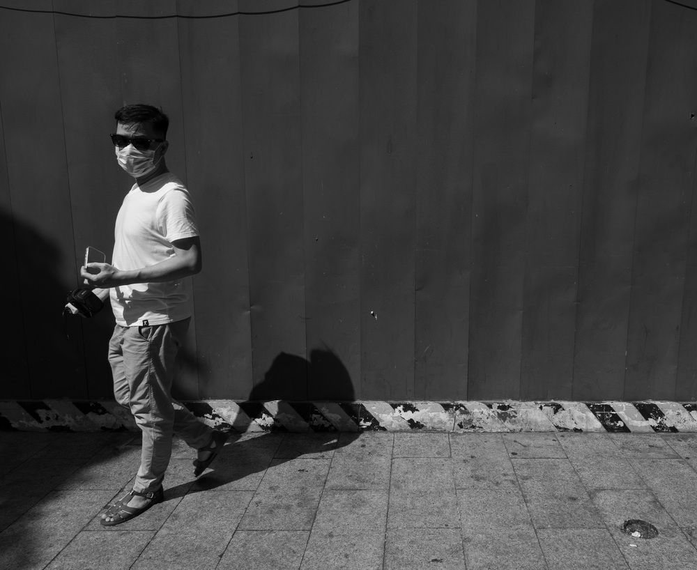 Man on street