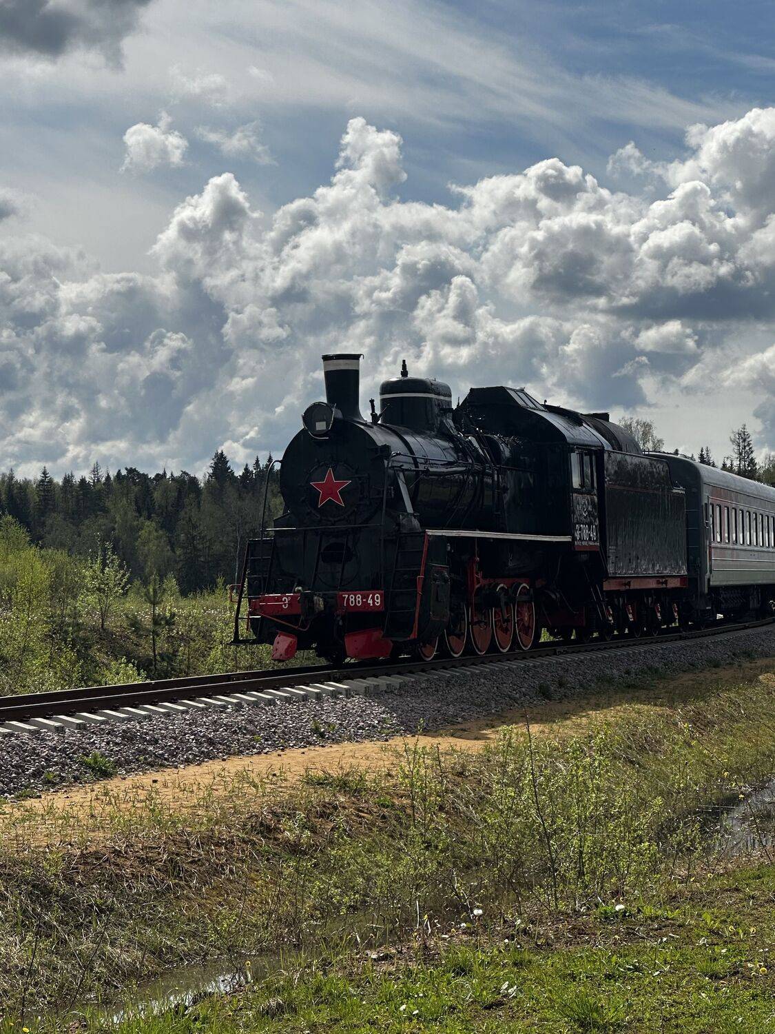 Ретропоезд в парке Патриот