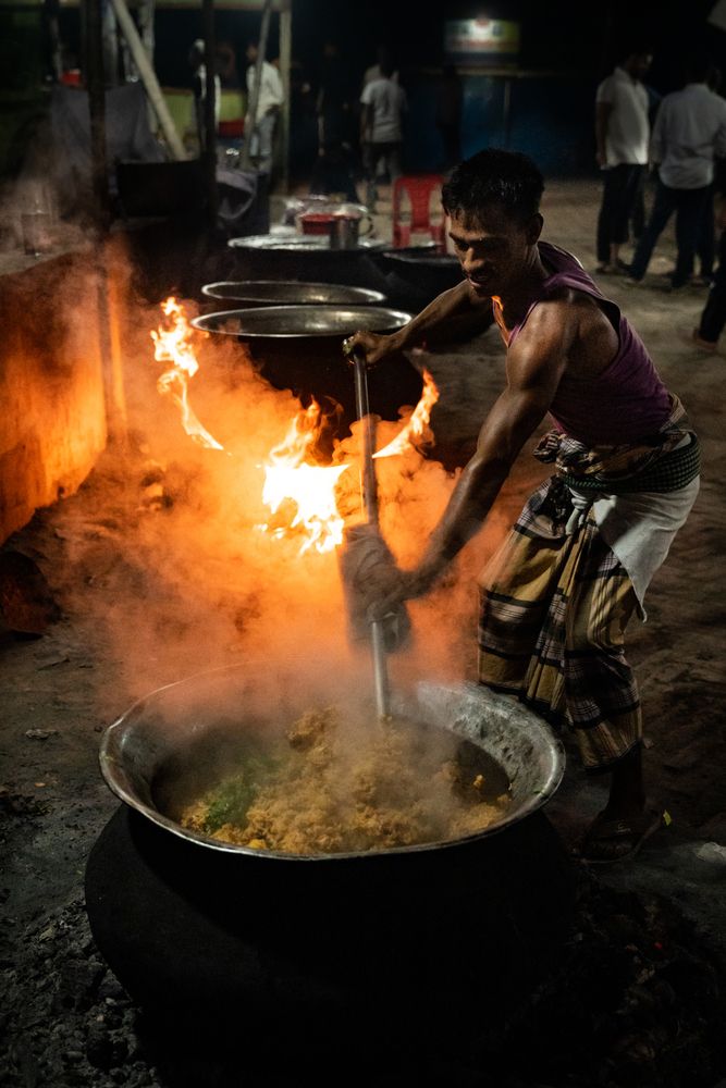 Cooking on Fire.