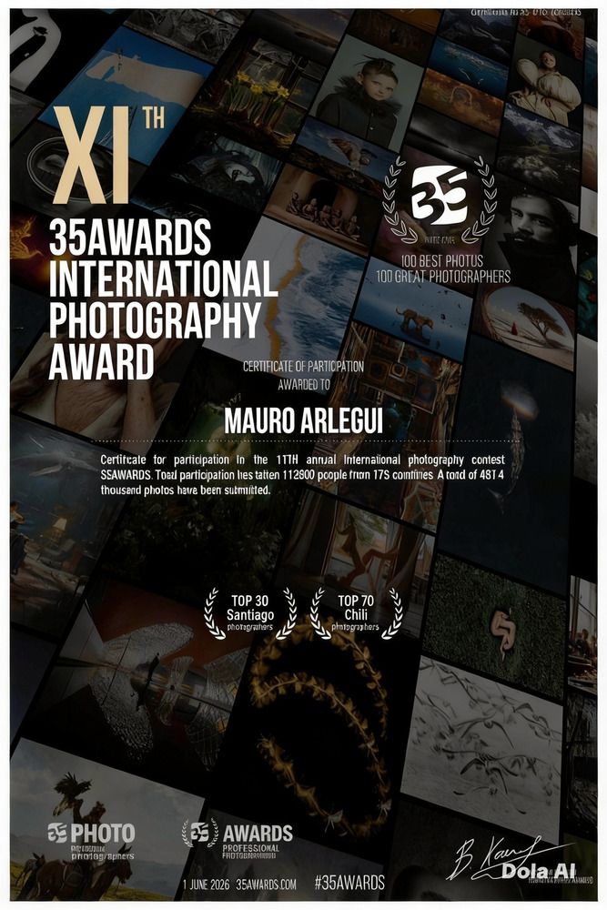 Mauro Arlegui - Diploma 7ª Versión 35 Awards (o en inglés: Mauro Arlegui - 7th Edition 35 Awards Certificate)