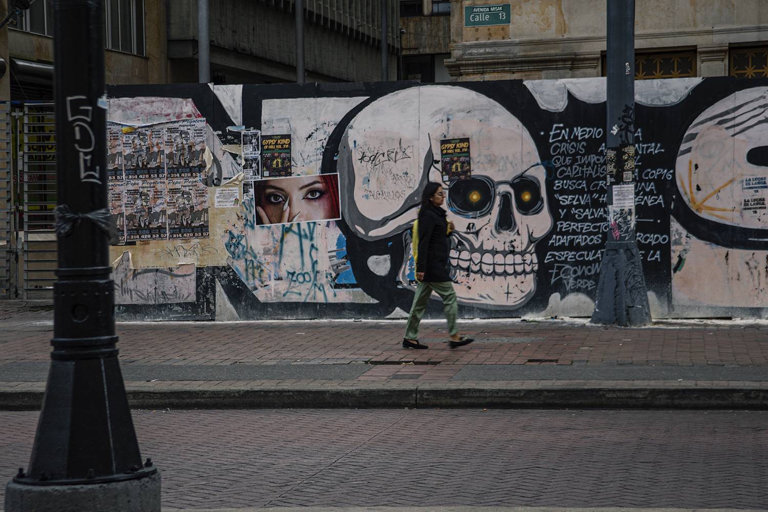 Woman walking down the street
