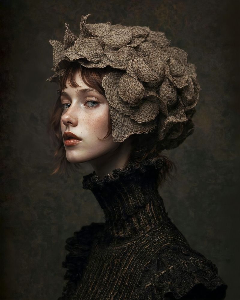 Portrait in natural textures