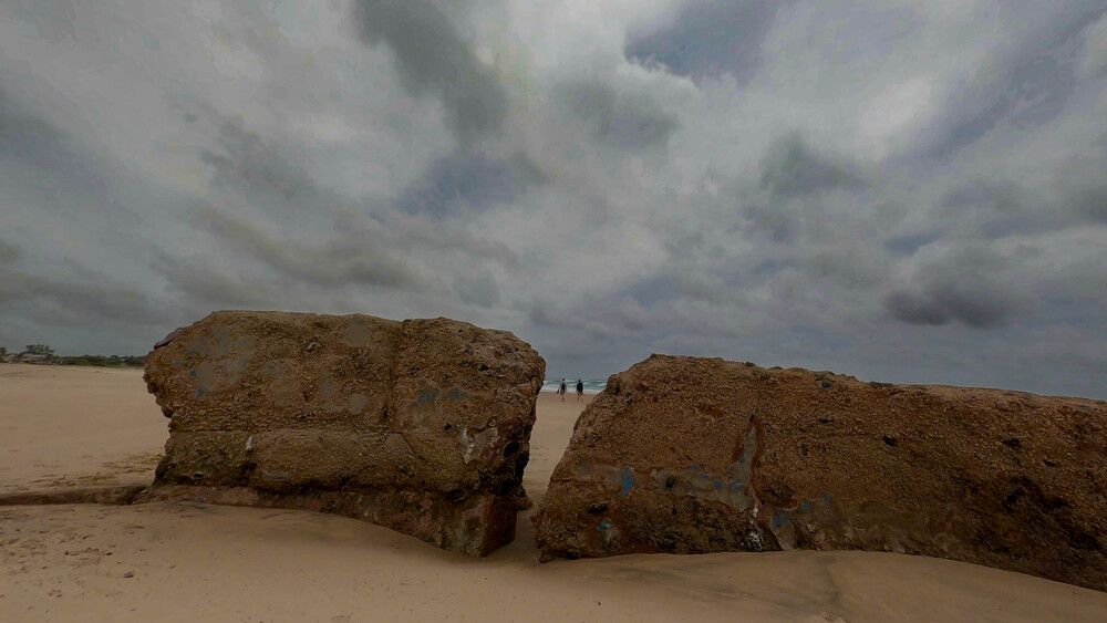 Walking on the beach