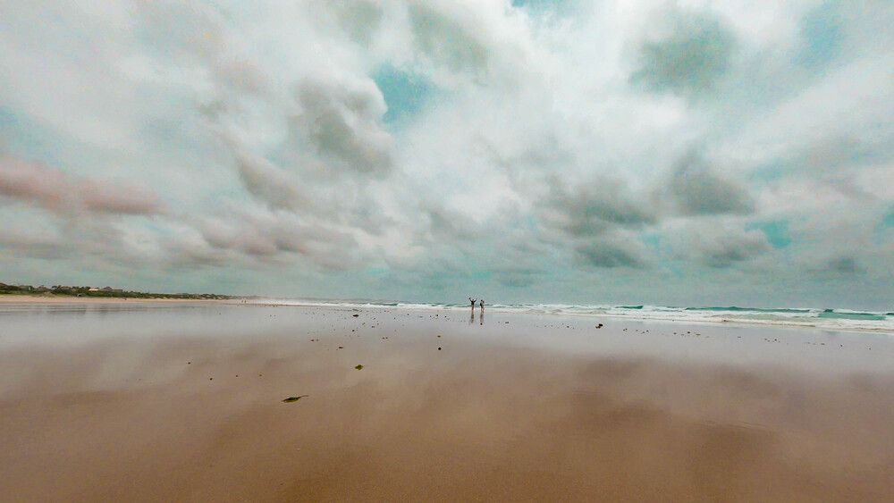 Cloudy day in the beach