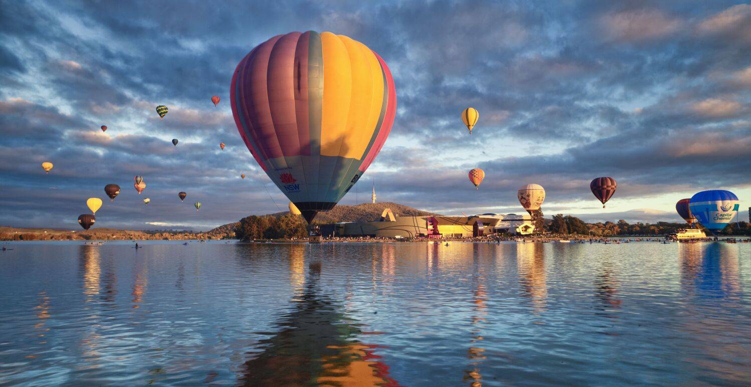 Balloons, Hill, Tower