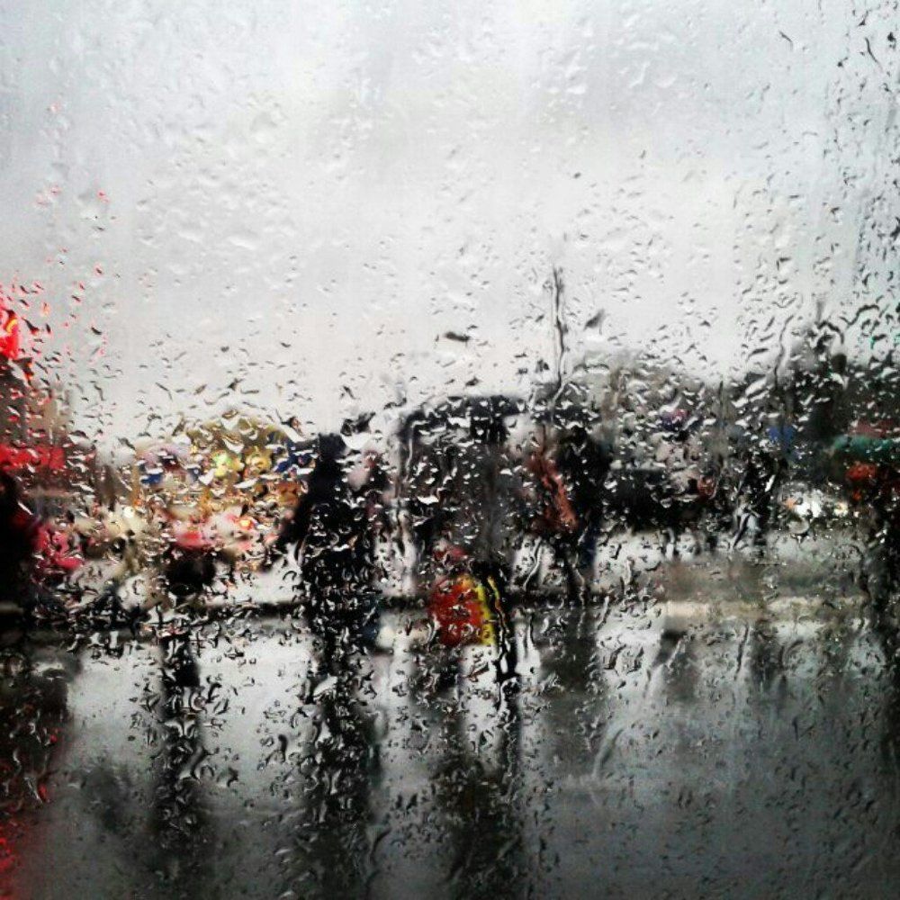 Дождь окно машина