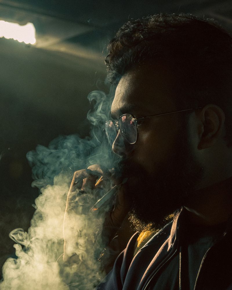 A man smoking
