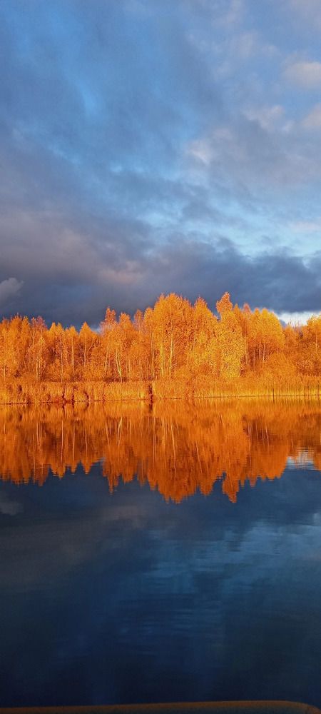 Там тонет в озере собой любуясь Осень.