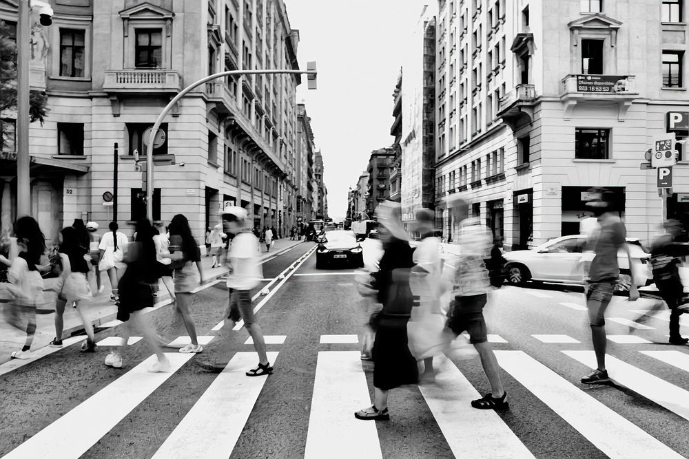 Crosswalk in Barcelona