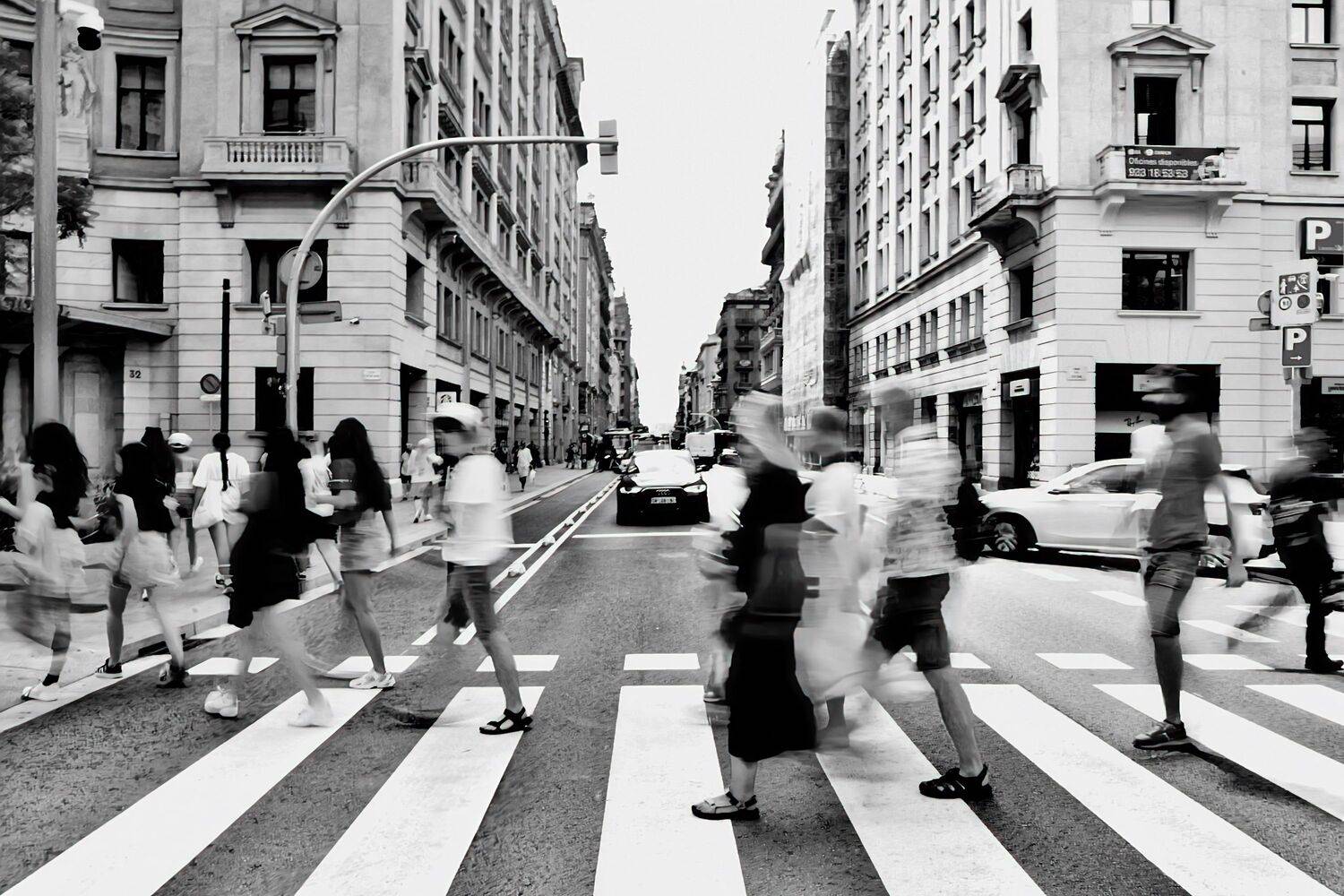 Crosswalk in Barcelona
