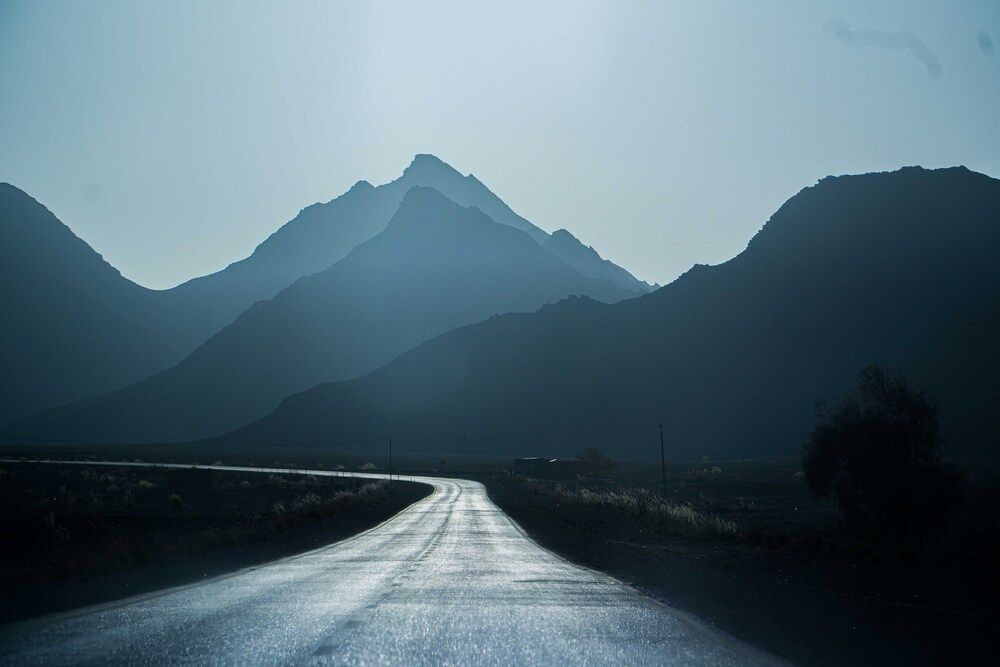 Road and mountain