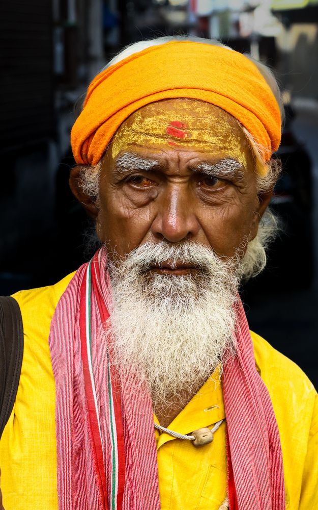 Elderly Hindu Male Saint Portrait