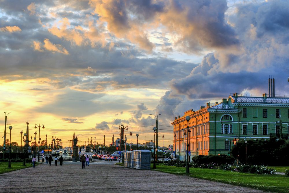 Облака на закате.