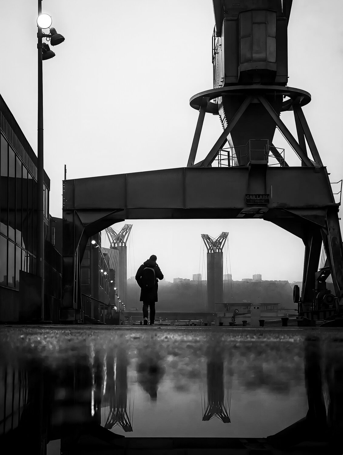 Rouen in black and white