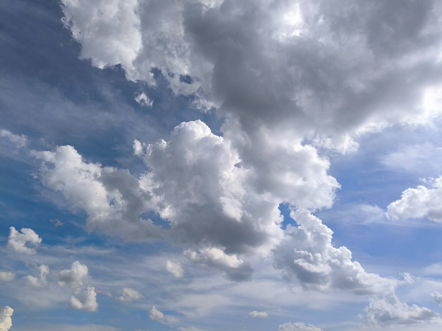 Небо с кучевыми облаками (латинское Cumulus)