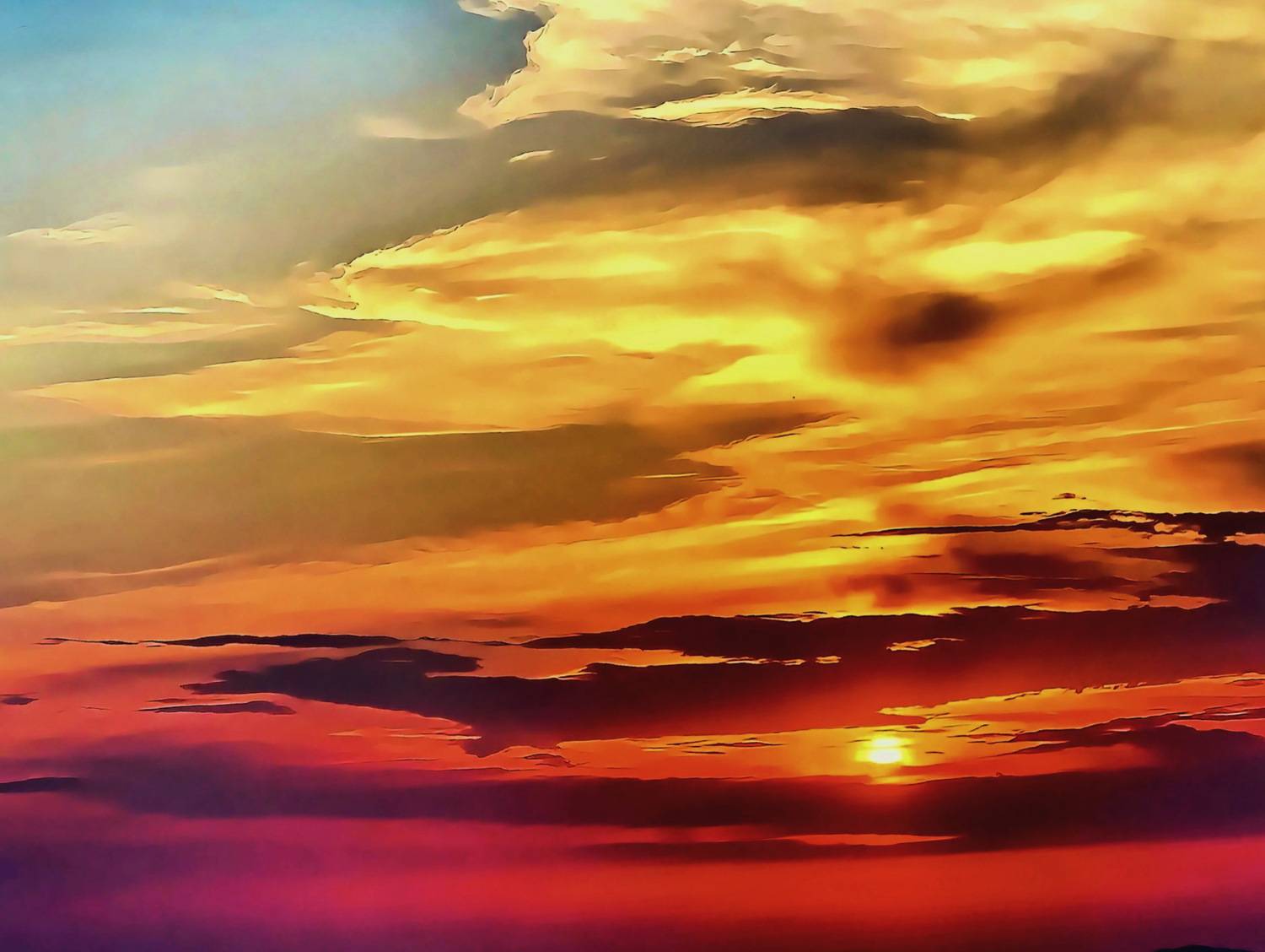An exceptional Sunset in Paros