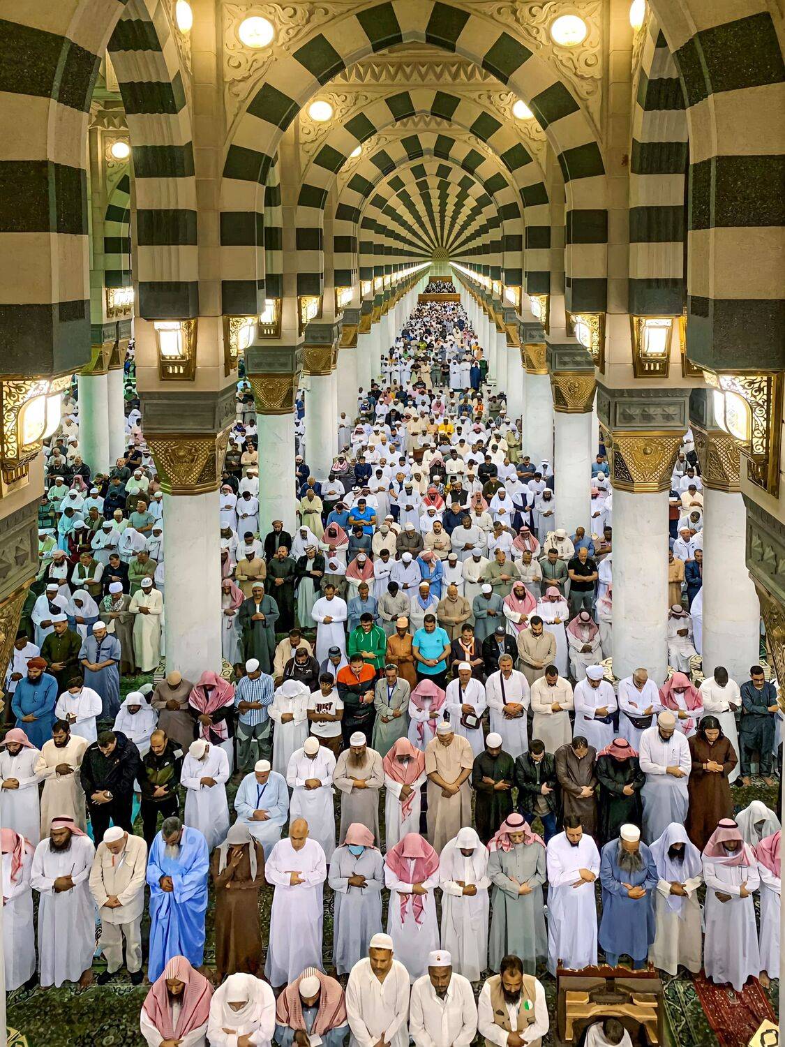 Serenity in the Prophet\'s Mosque.