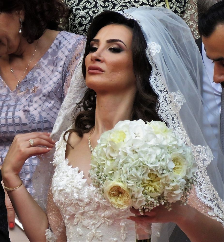 Bride with flower bouquet