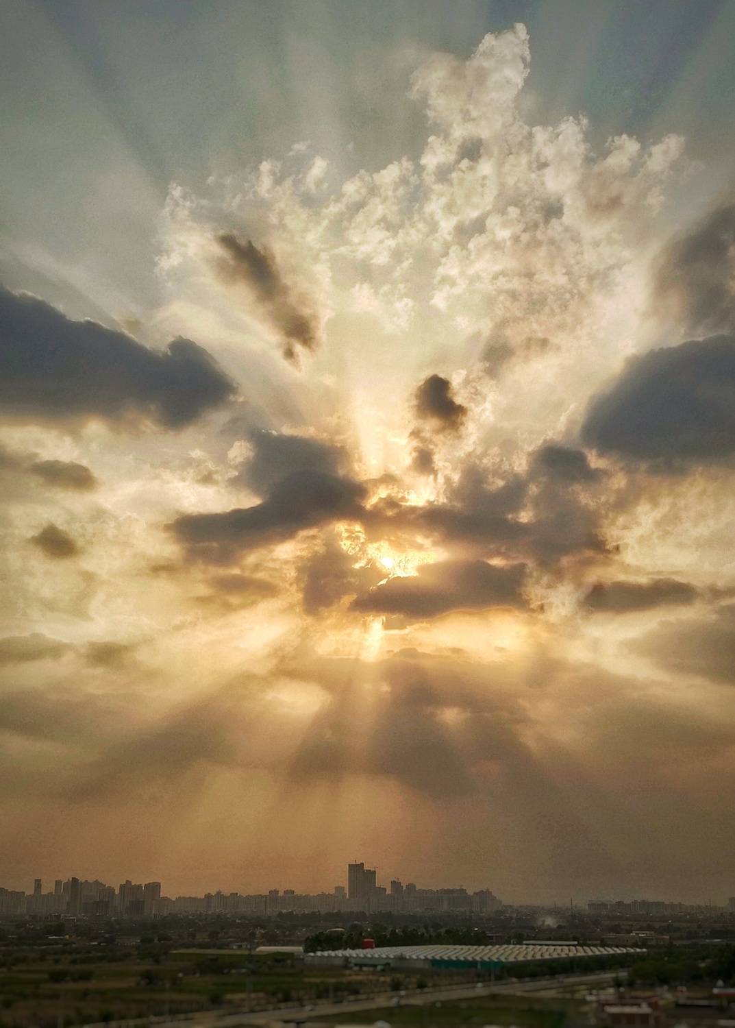 Noida blasting sky