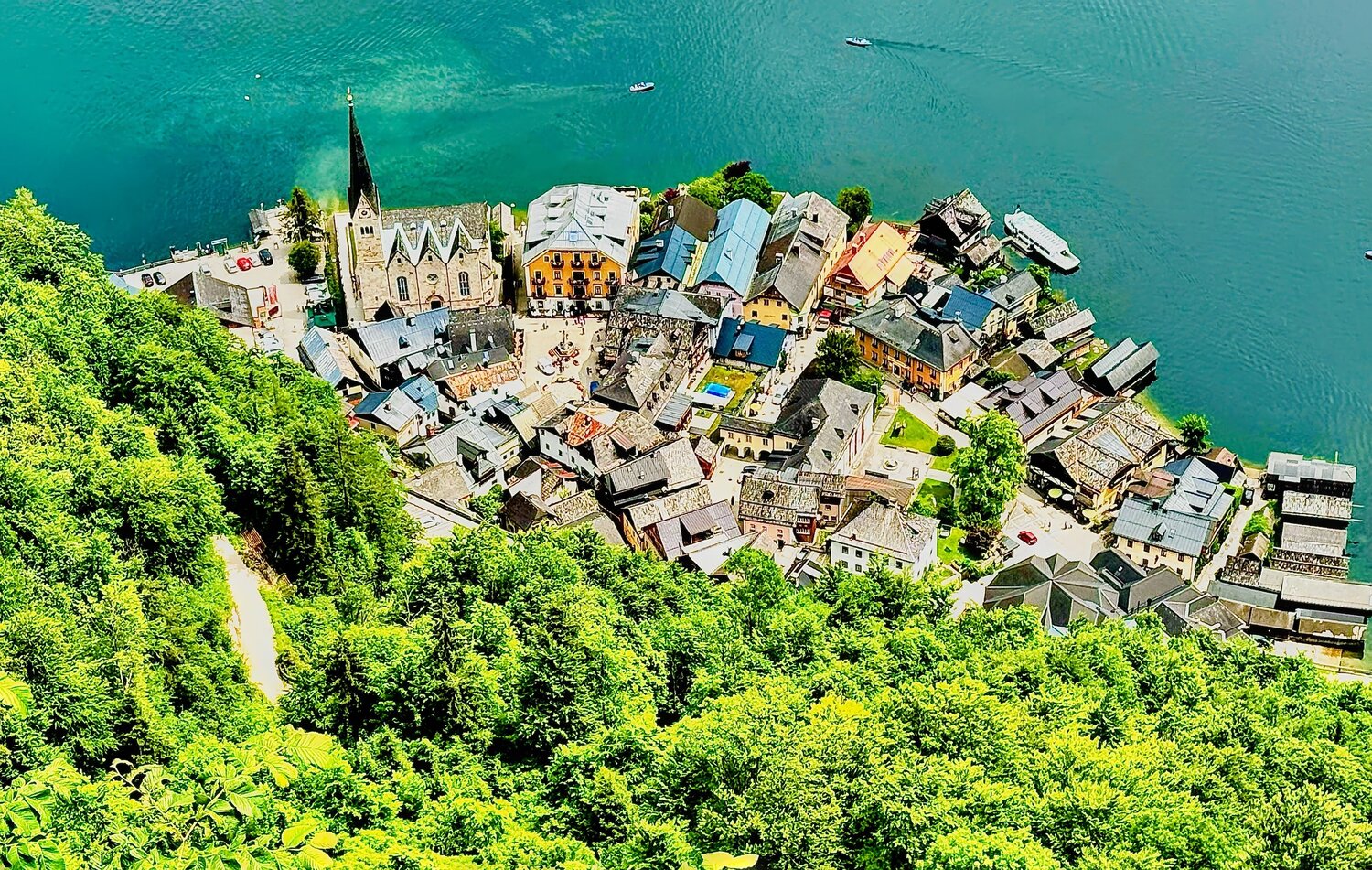 Overlooking a Scandinavian Village in Norway