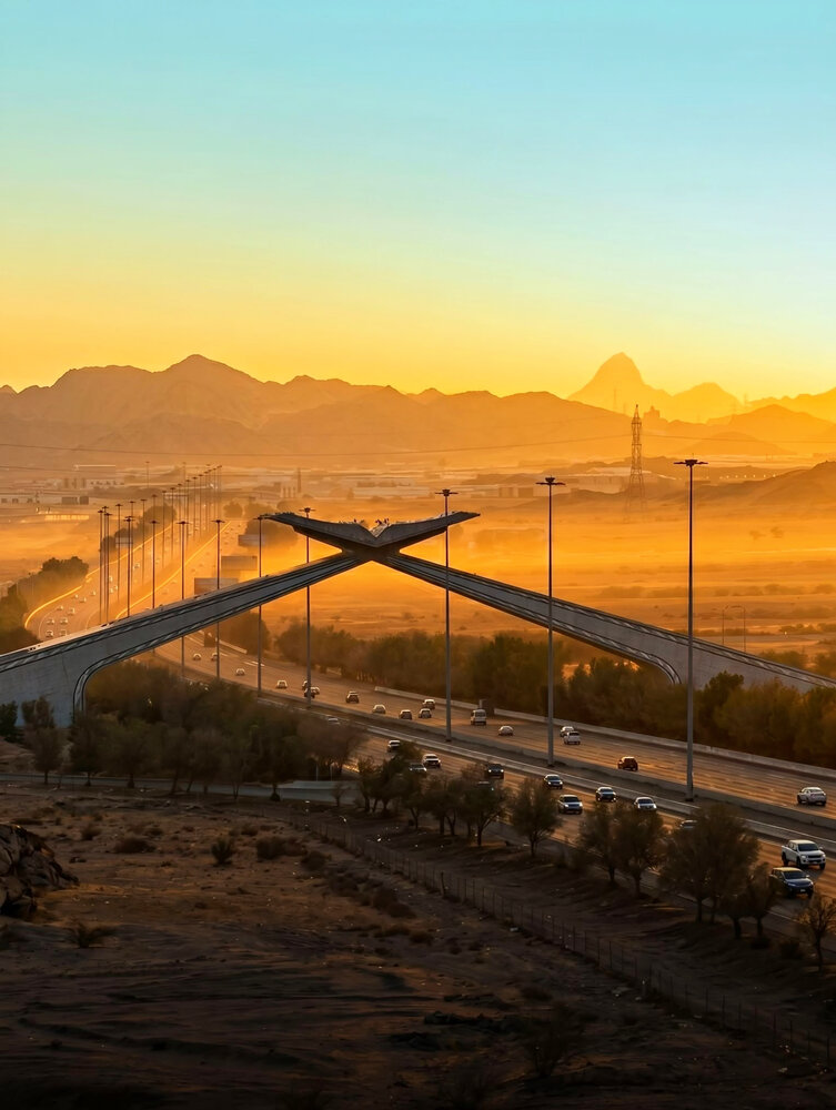 Gateway of Light: A Path Between Mountains and Open Books