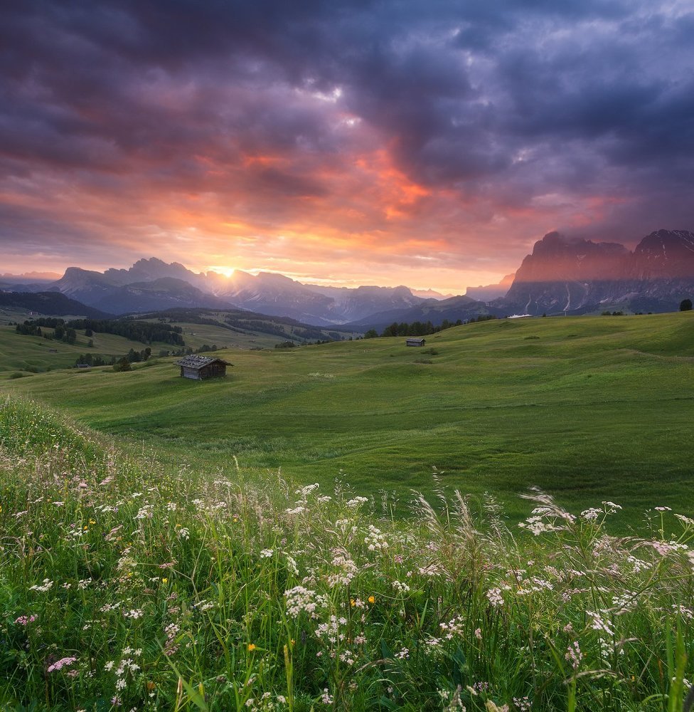 Рассвет в Альпах