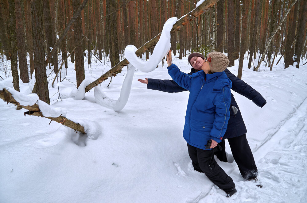 В январский пасмурный денёк.