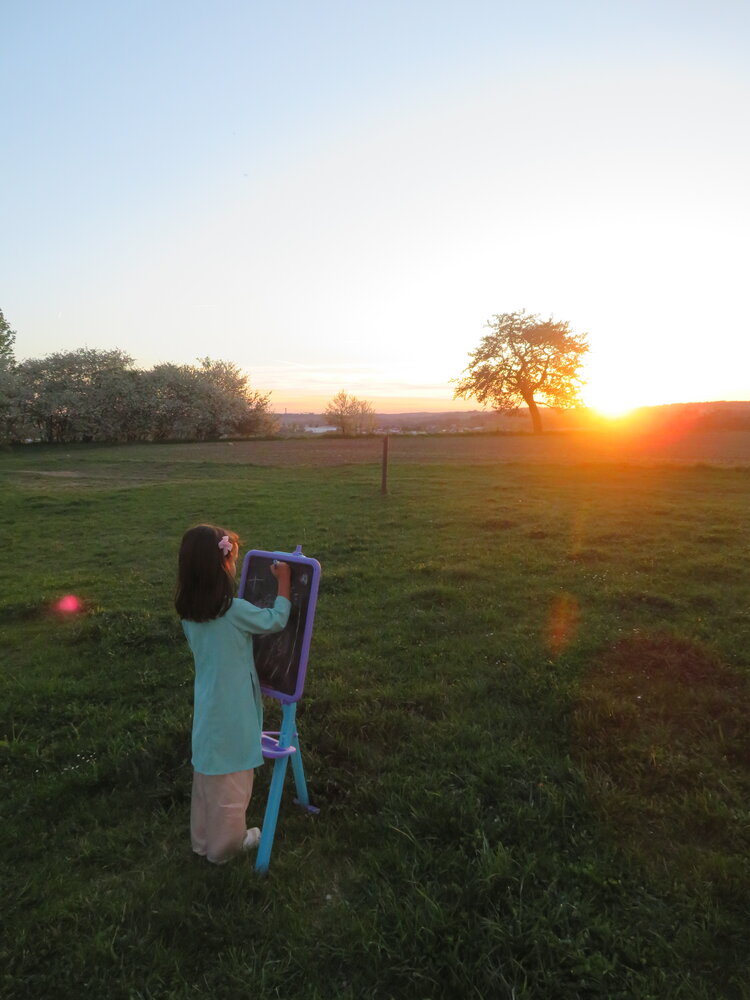 Little Artist at sunset