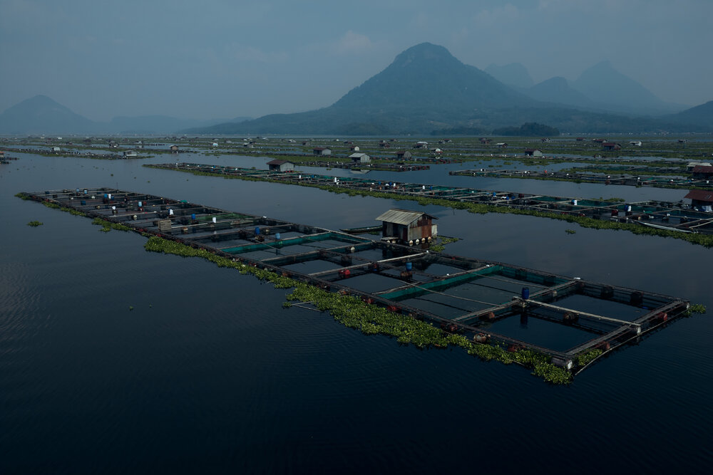 fisherman village at mountain