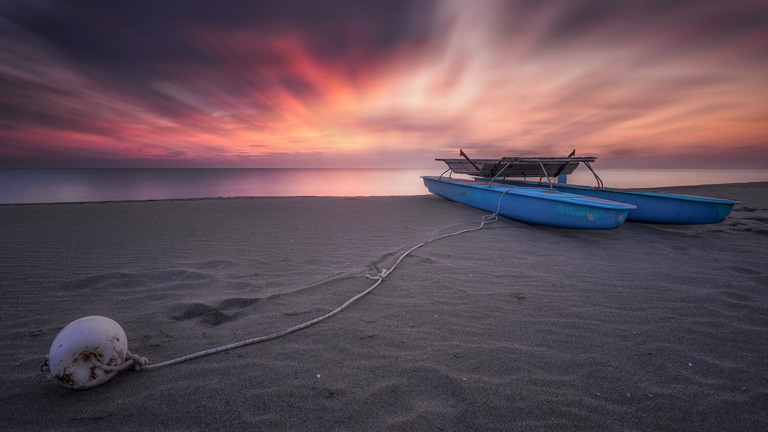 Il mare calmo della sera
