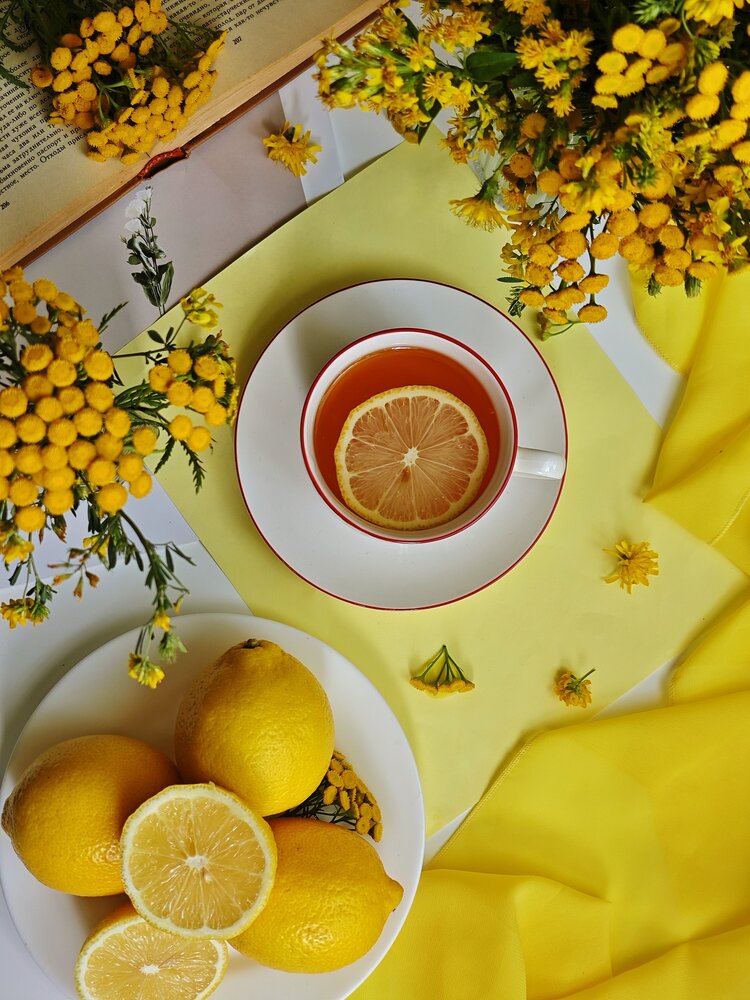 Чай с лимоном