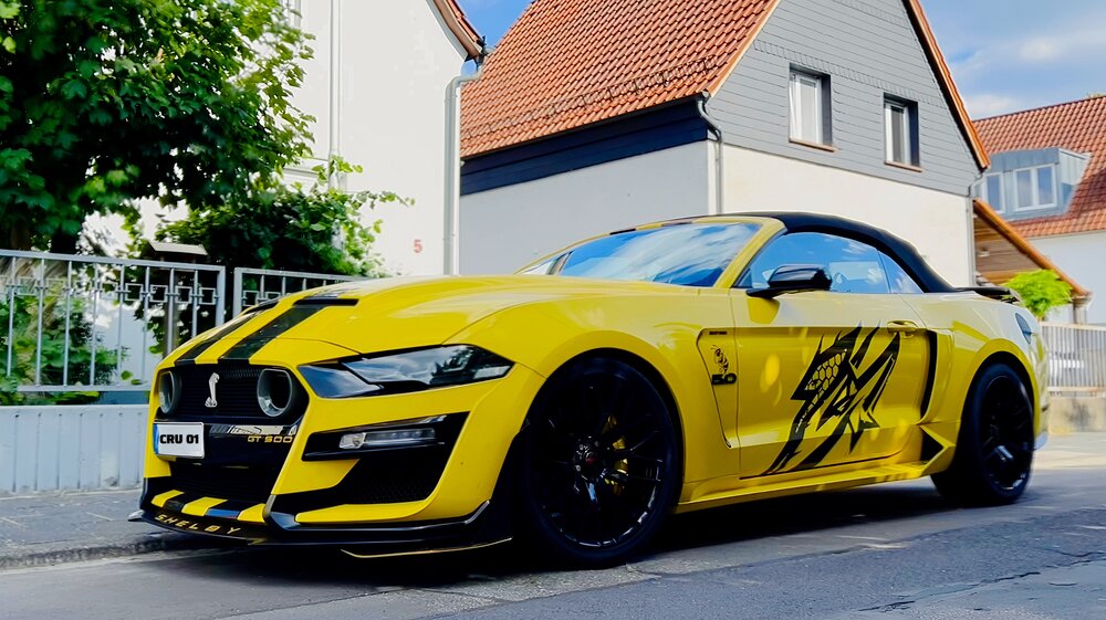 Bold Yellow Mustang Shelby