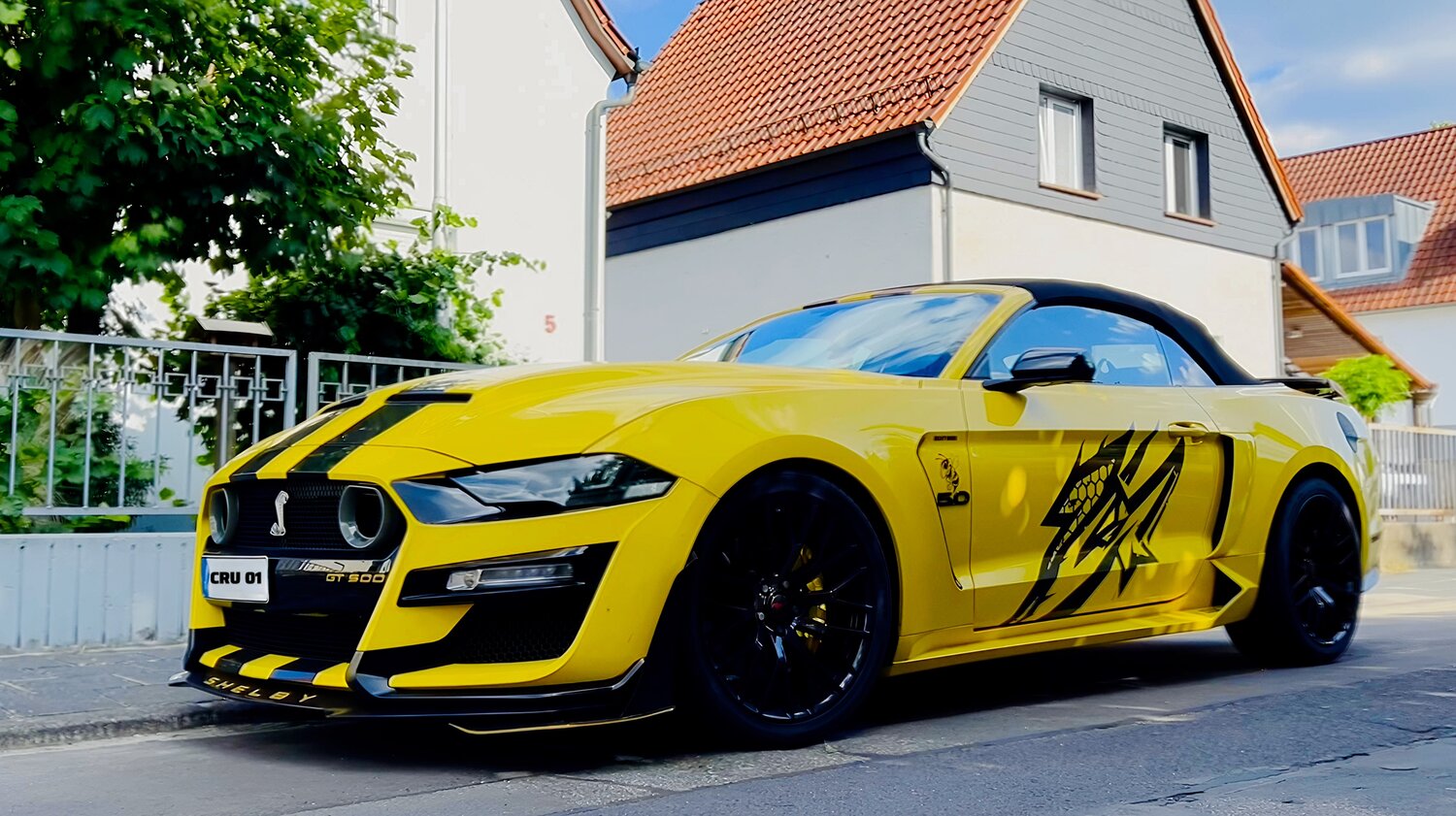 Bold Yellow Mustang Shelby