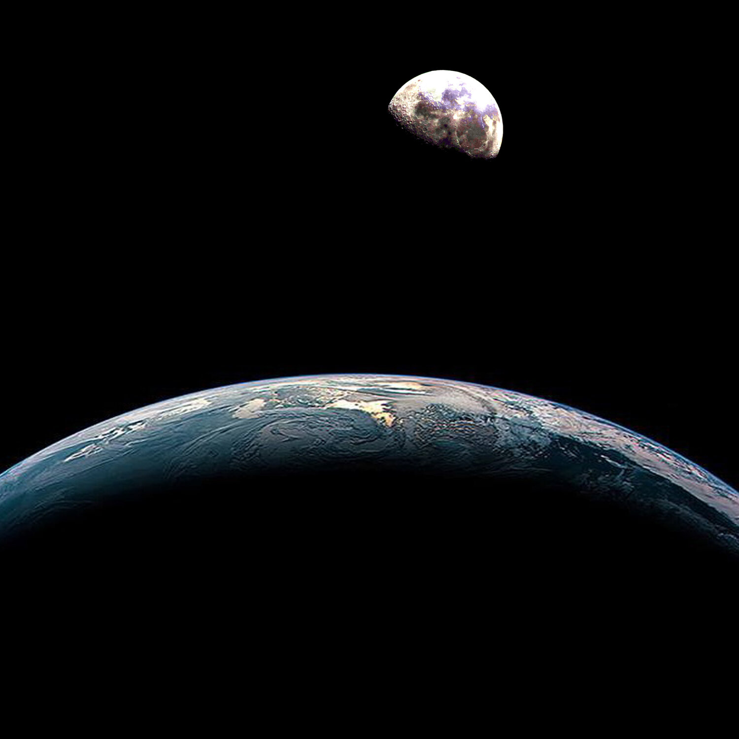 Earth & Moon (Photoshopped)