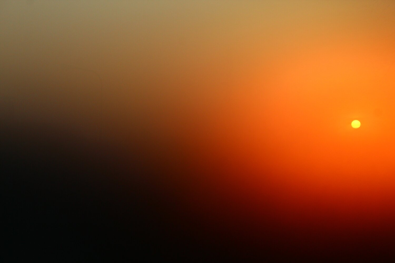 Through the misted glass