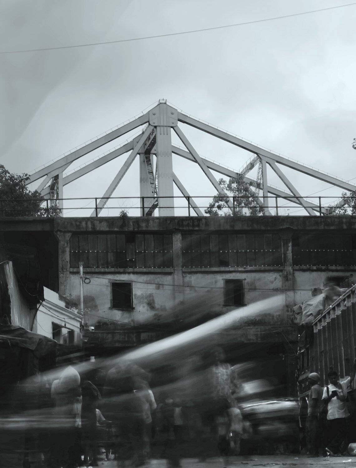 Shadow beneath the bridge