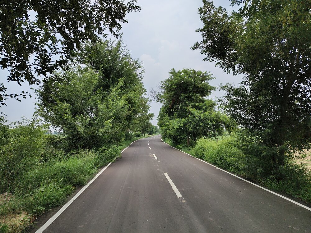 Glimpse of village roads