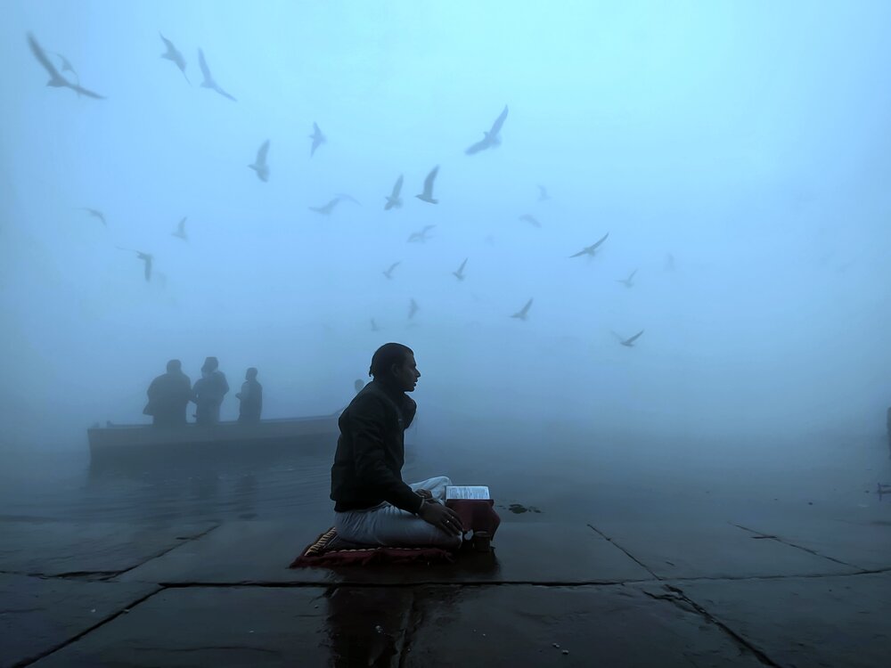 Morning Devotion at Yamuna Ghat
