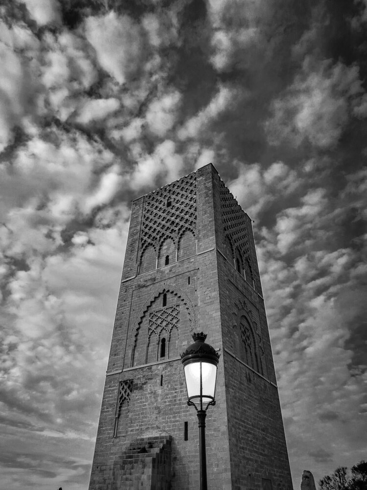 Hassan Tower in Monochrome