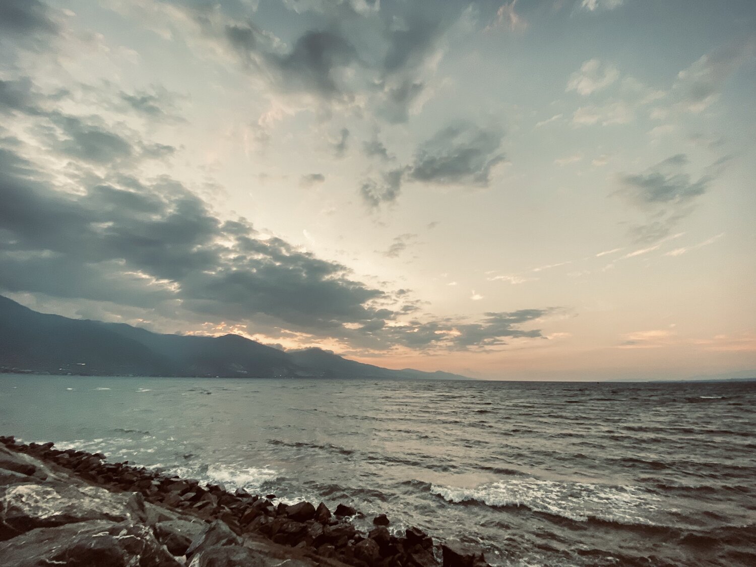 The beach in the late afternoon