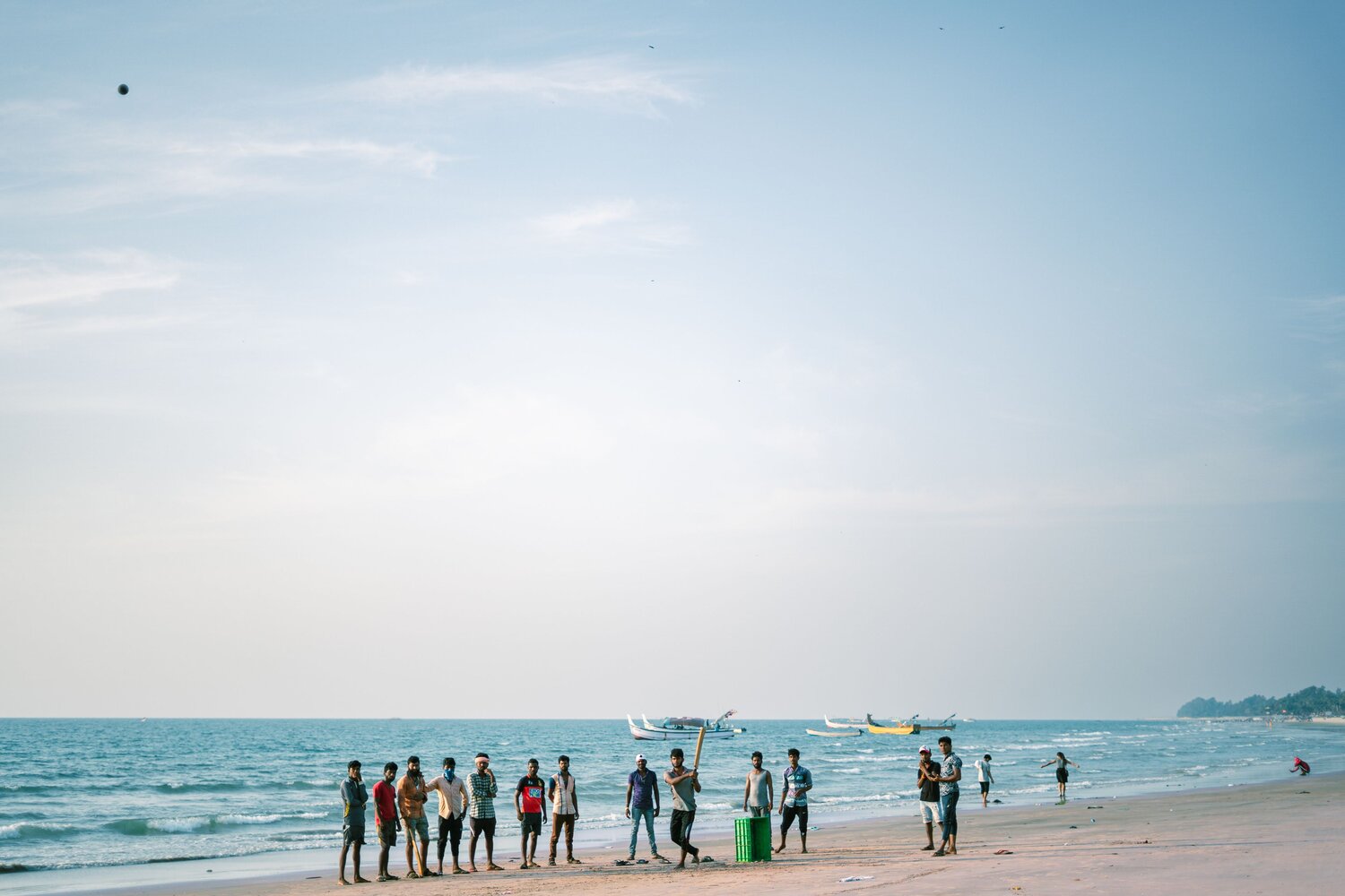 Cricket by the shore.