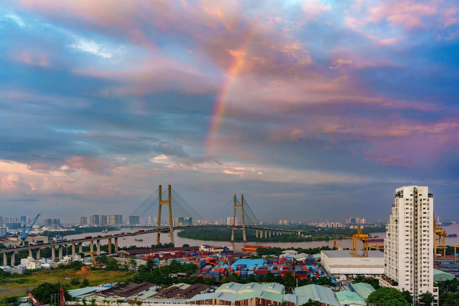 Rainbow Over the Bridge