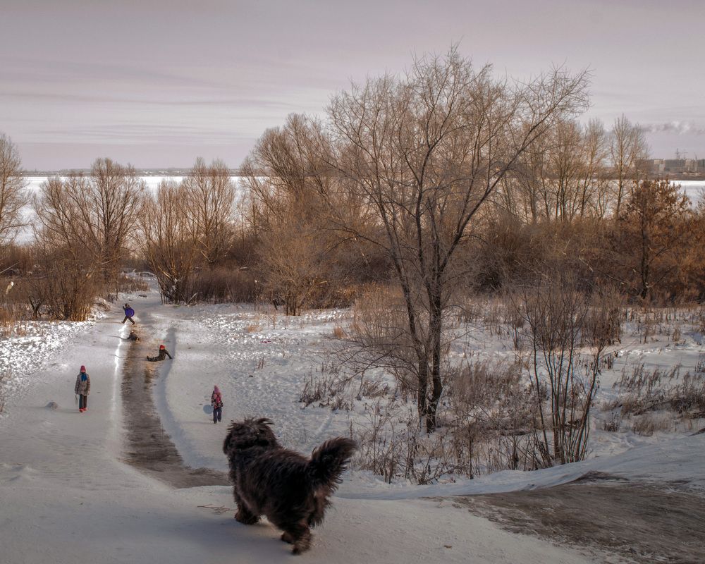 Горка напротив Почты в Первоозерном