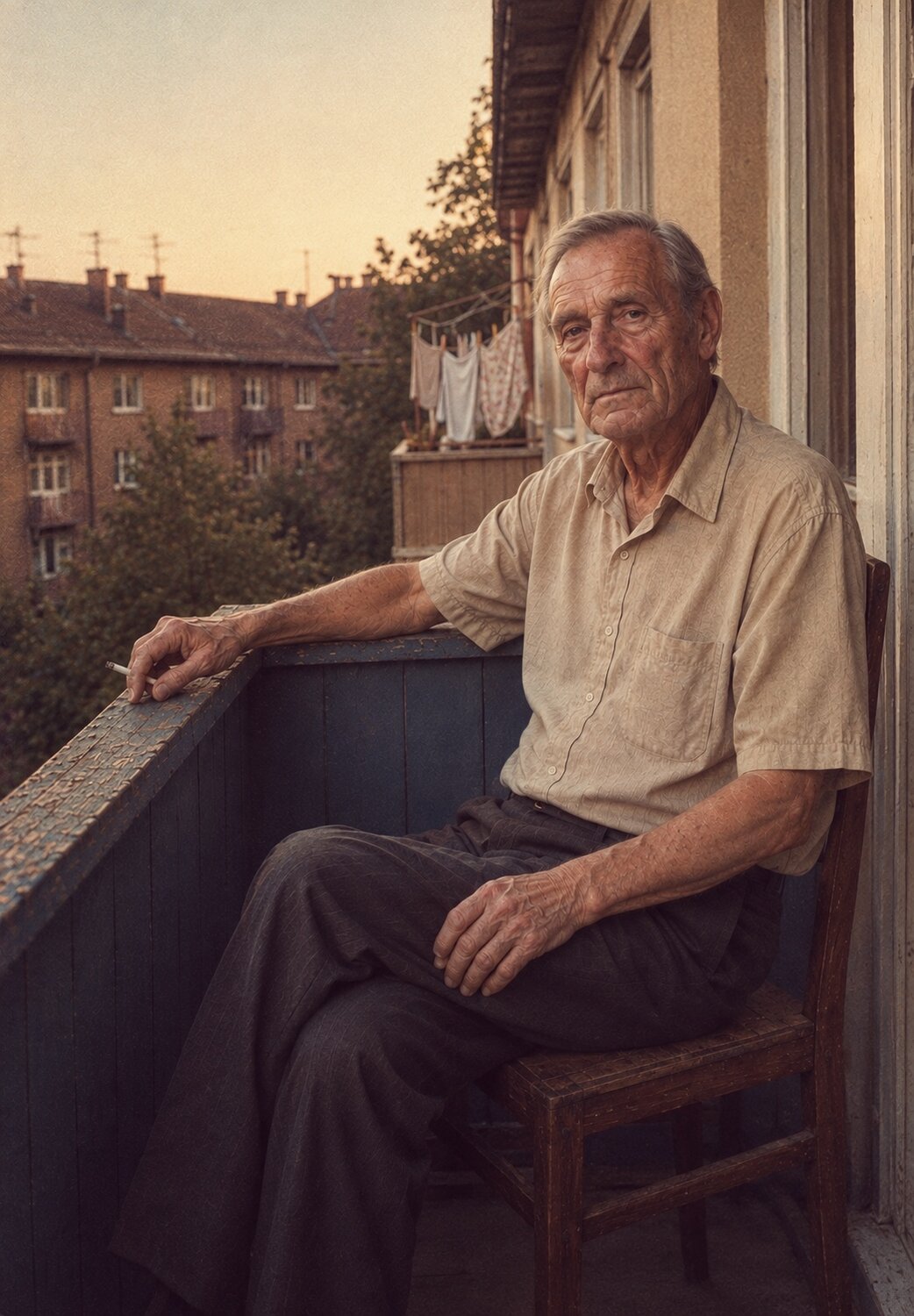 На балконе
