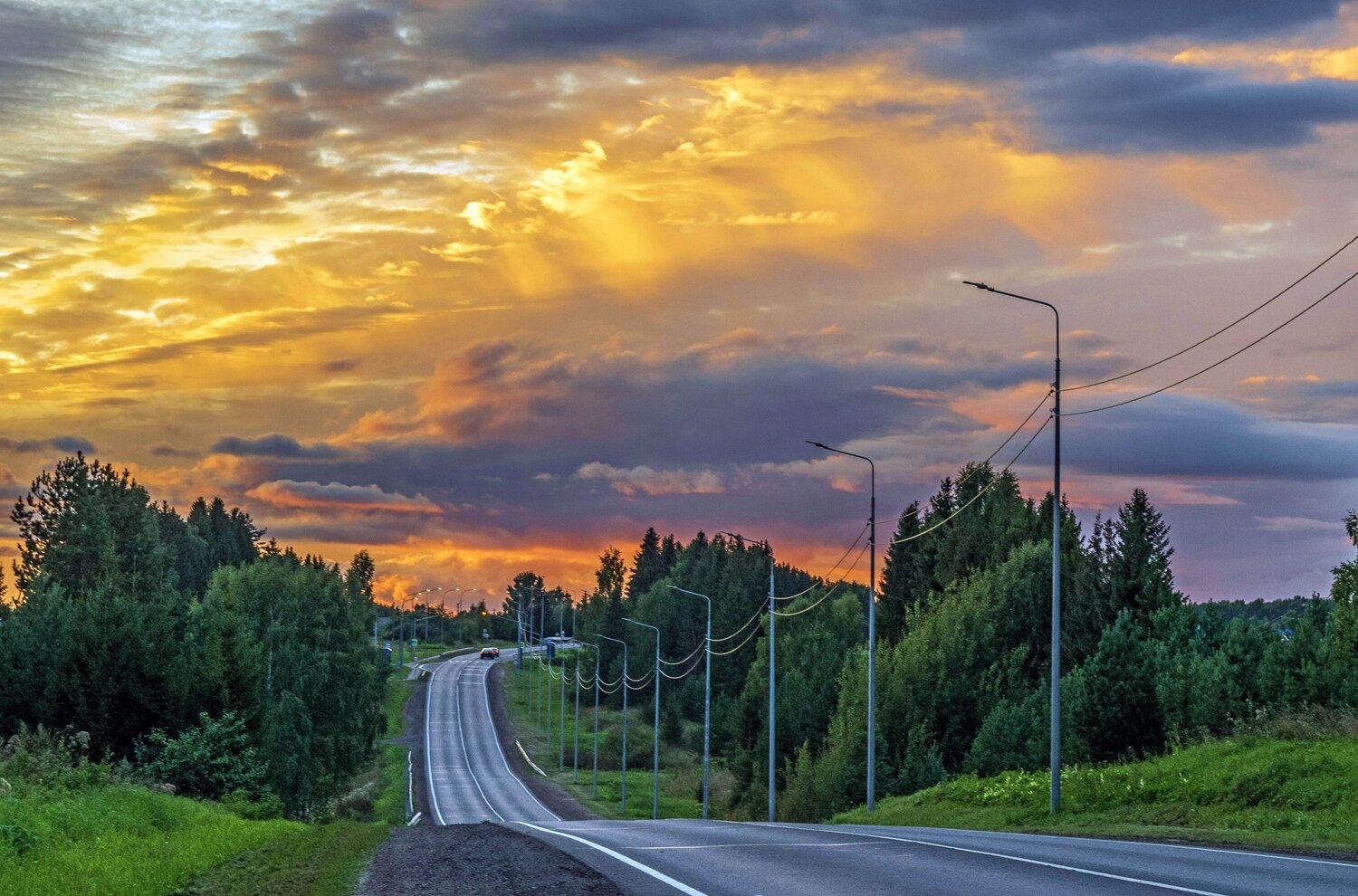 Дорога на закате
