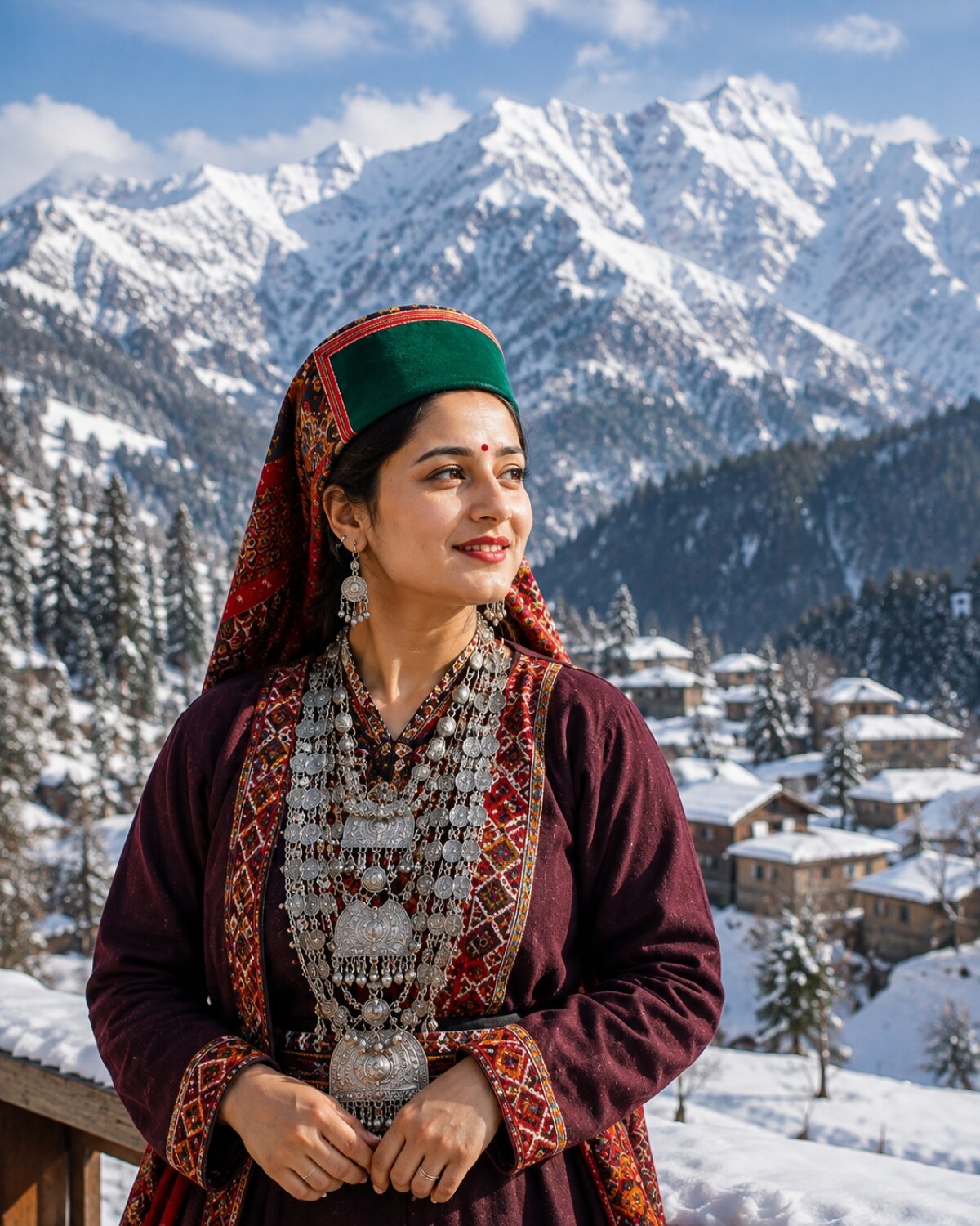 Portrait of Himachali women.